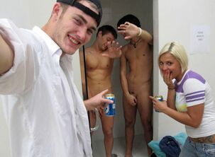 Depraved student, super-sexy cfnm, bare gals and fellows