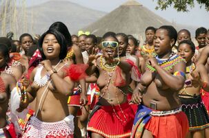 Real african femmes topless, bare ebony chicks in ritual