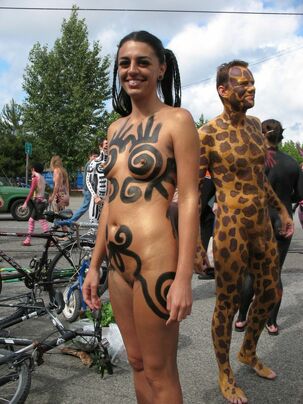 The parade of nude people, pictures