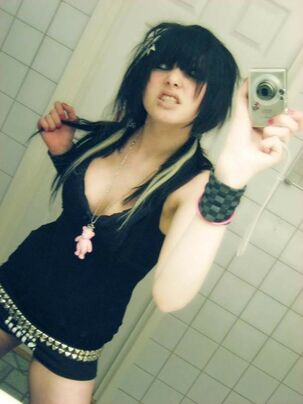 Unbelievable amateur emo nymphs glides out their lingerie..