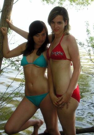 Super-steamy weekend on the river, 2 nubile nymphs are..