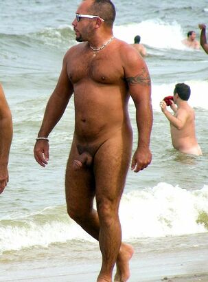 Naked men  from nudist beach